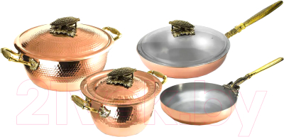 Набор кухонной посуды Кольчугинский мельхиор Кукуруза / КМ20120406 - фото