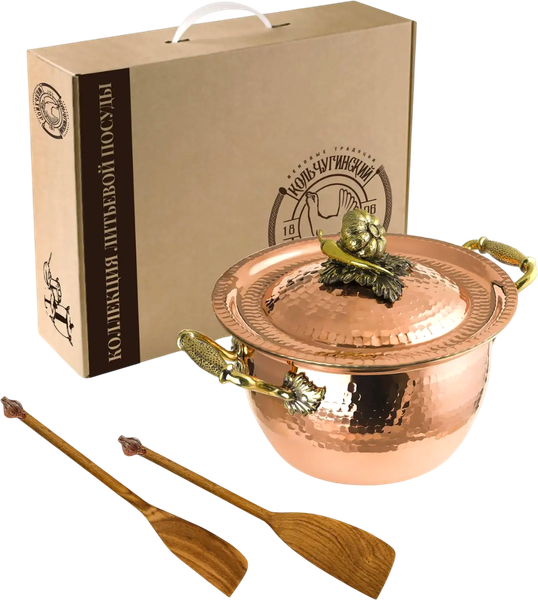 Кастрюля Кольчугинский мельхиор Чеснок / КМ19700306 - фото