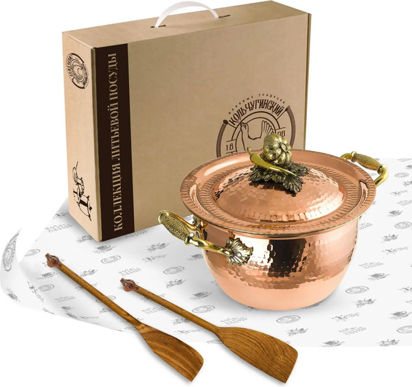 Кастрюля Кольчугинский мельхиор Чеснок / КМ19700306