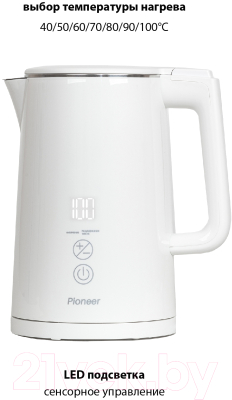 Электрочайник Pioneer KE577M (белый)