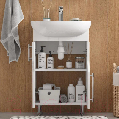 Тумба с умывальником Volna Bruno 50.2D Рива 50 (напольная)