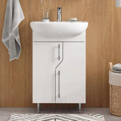 Тумба с умывальником Volna Bruno 50.2D Рива 50 (напольная)