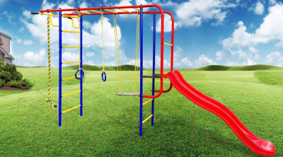 Игровой комплекс Пионер Дачный Лето с горкой 