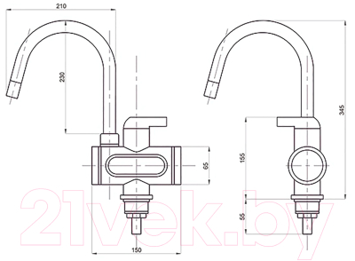 Кран-водонагреватель Mixline WH-003