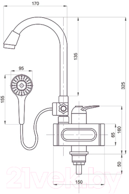 Кран-водонагреватель Mixline WH-004