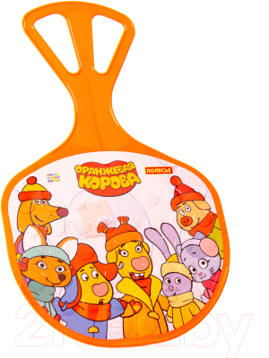 Санки-ледянка Полесье №3 Оранжевая корова / 96579
