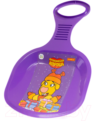 Санки-ледянка Полесье №2 Оранжевая корова / 96517 - фото