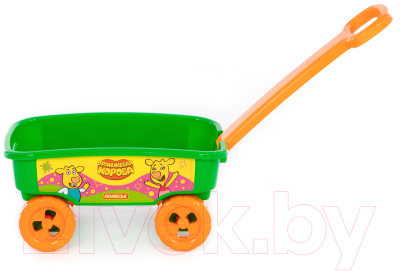 Тележка для песочницы Полесье Оранжевая корова с ручкой / 83934