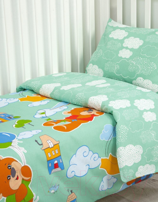 Комплект постельный для малышей АртПостель Улетные мишки 130