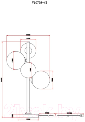 Прикроватная лампа Moderli Molly / V10798-4T 