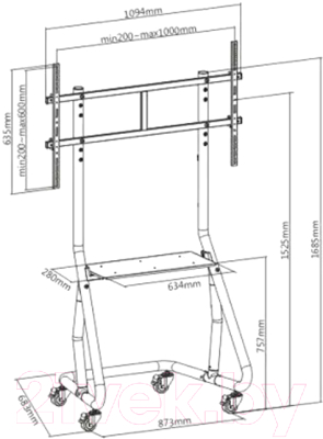 Стойка для ТВ/аппаратуры Ultramounts UM298