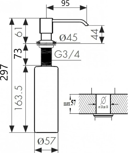 Мойка кухонная Wisent WM310048 + WW405A
