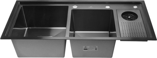 Мойка кухонная Wisent WM310048B + WW405B - фото