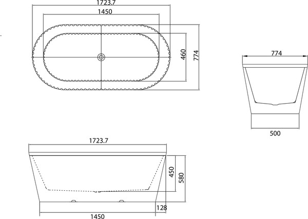 Ванна акриловая Grossman GR-27021M Forta 170x75