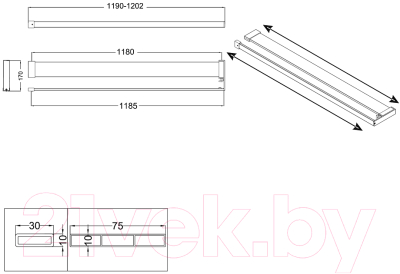 Полка для ванной Niagara NG1275B