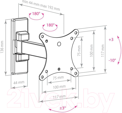 Кронштейн для телевизора ARM Media MARS-1