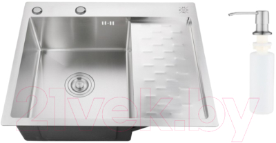 Мойка кухонная РМС MRK-6350L (с дозатором) - фото