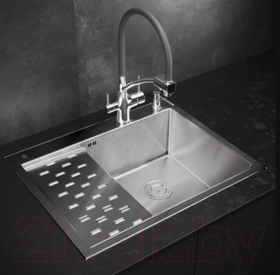 Мойка кухонная РМС MRK-6350R (с дозатором)