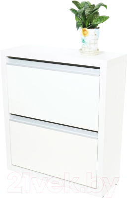 Тумба для обуви Элана Люкс 2.70 (белый/белый) - фото