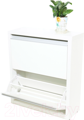 Тумба для обуви Элана Люкс 2.70 (белый/белый)