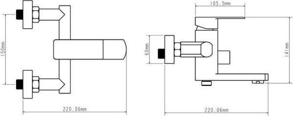 Смеситель Econoce EC0214BL