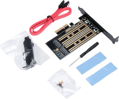 Адаптер для SSD диска Gembird MF-PCIE-NVME-SATA 