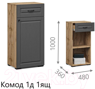 Тумба в прихожую Империал Лацио Сканди 1д1ящ