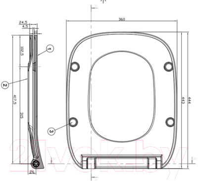 Сиденье для унитаза Roca Debba Square 78019D2003
