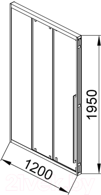 Душевая дверь Adema Скил техно 120 L