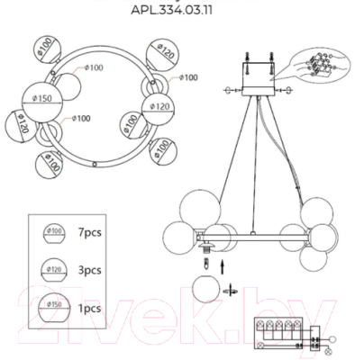 Люстра Aployt APL.334.03.11