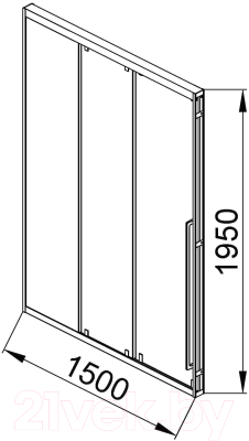 Душевая дверь Adema Скил техно 150 L