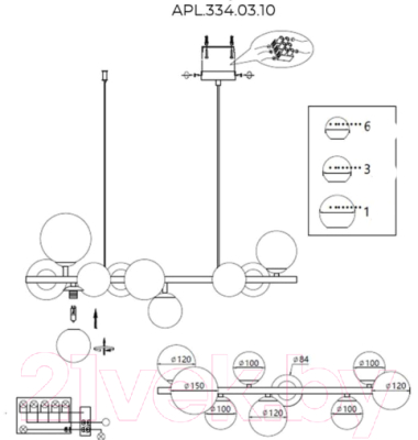 Люстра Aployt APL.334.03.10