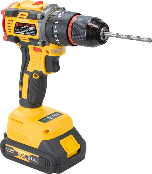 Аккумуляторная дрель-шуруповерт Edon AD-21PBL