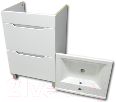 Тумба с умывальником Гамма Р23оФ8 У-55 Атриа-9055 - фото