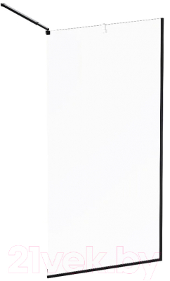 Душевая стенка AM.PM Func 100x200 / W84WI-100-F1-BTE (черный/прозрачное стекло) - фото