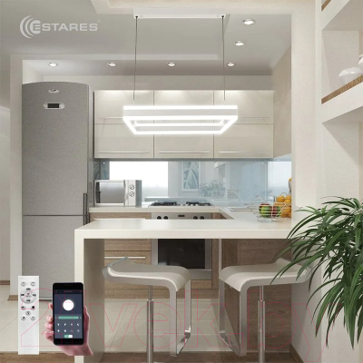Потолочный светильник Estares Stella 100WS-APP-500x500x1200-WHITE/WHITE-220-IP20