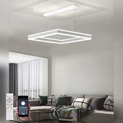 Потолочный светильник Estares Stella 100WS-APP-500x500x1200-WHITE/WHITE-220-IP20