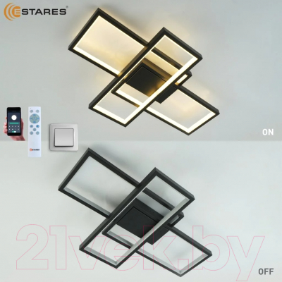 Люстра Estares Sven 65W 3S-APP-500x360x80-BLACK/WHITE-220-IP20