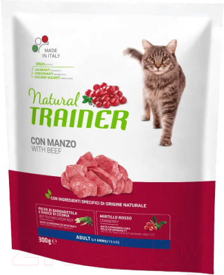 Сухой корм для кошек Trainer Natural с говядиной - фото