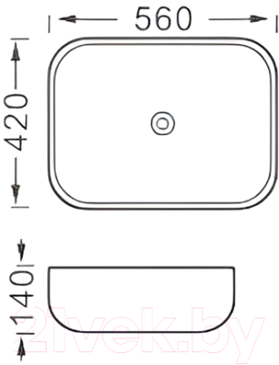Умывальник Aquatek AQ5526-MG