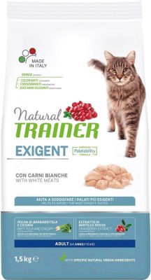 Сухой корм для кошек Trainer Exigent Для привередливых кошек с белым мясом - фото