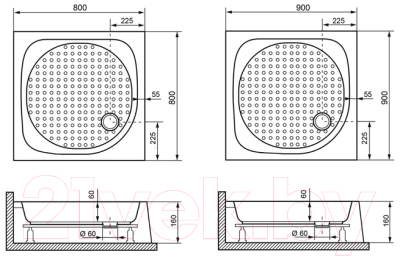 Душевой поддон RGW Lux/TN / 16180188-21