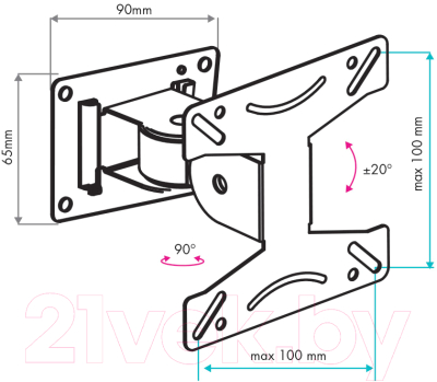 Кронштейн для телевизора VLK Trento-102