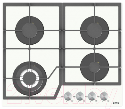 Газовая варочная панель ZORG HAG61 FDW WH - фото