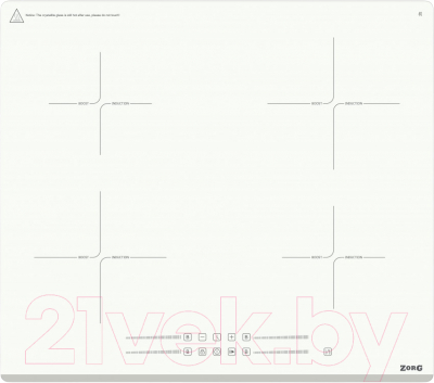 Индукционная варочная панель ZORG INO61 WH - фото