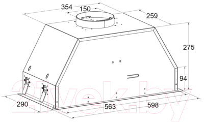 Вытяжка скрытая Maunfeld Vivid 603EM