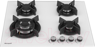 Газовая варочная панель Weissgauff HGG 640 WG Nano Glass