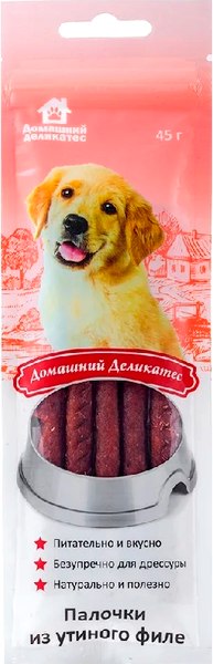 Лакомство для собак Домашний деликатес Палочки из утиного филе - фото