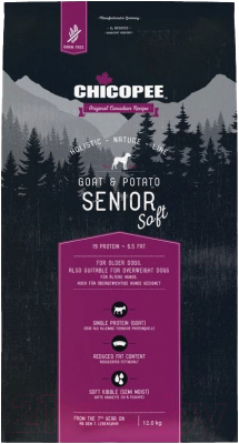 Полувлажный корм для собак Chicopee HNL Soft Senior Goat & Potato - фото