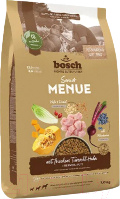 Сухой корм для собак Bosch Petfood HPC Menue Senior с курицей, полбой и овсом / 5417001 - фото